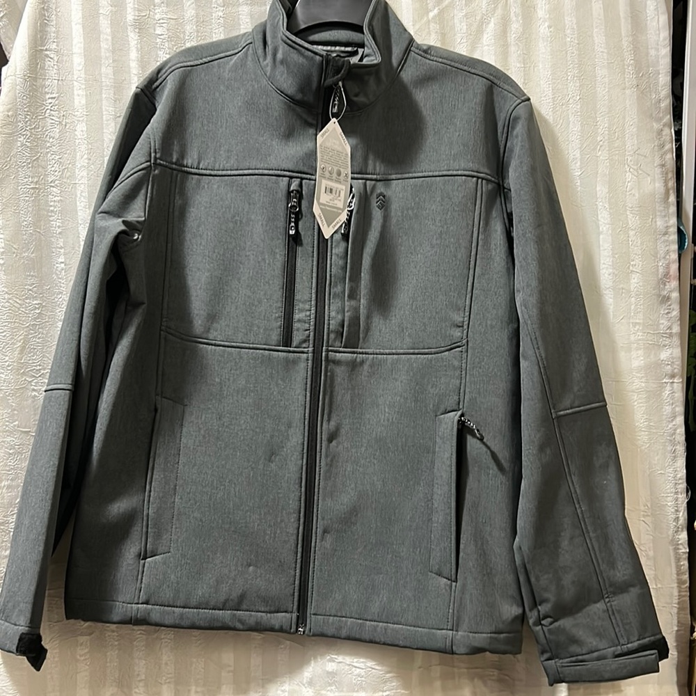 Free Country Super Softshell Charcoal Jacket, Size Small 34-36